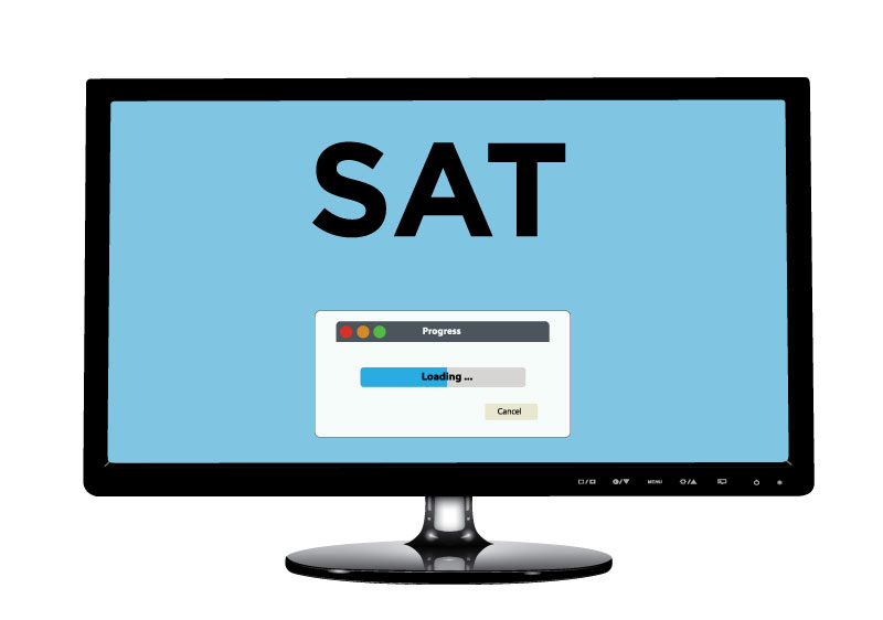 Mock image of a digital SAT loading screen
