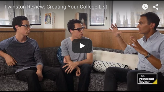 Twinston Review creating your college list video