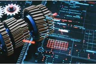 Abstract gearshift engineering mechanism design