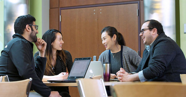 Babson University Students in a group setting