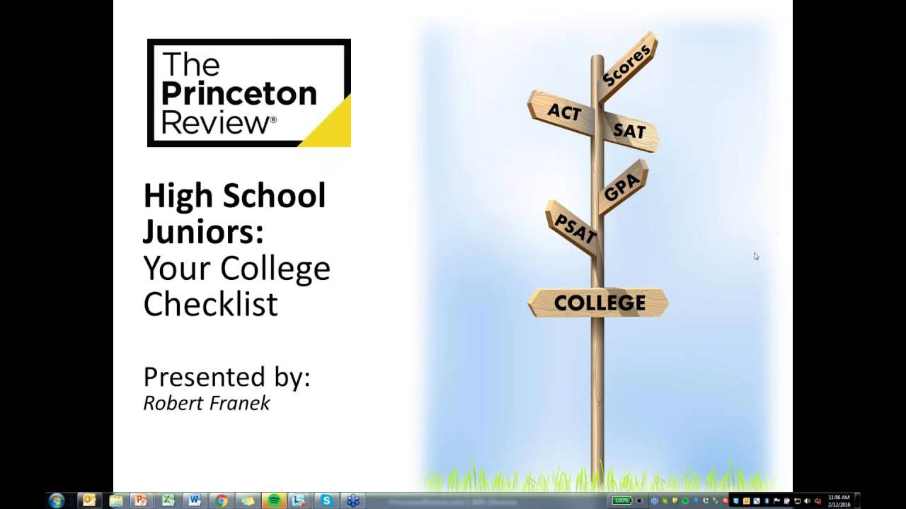 screenshot HS Junior College Checklist