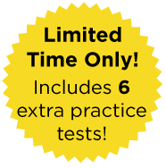 Limited Time Only, Includes 6 extra practice tests