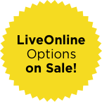 LiveOnline course sale sticker